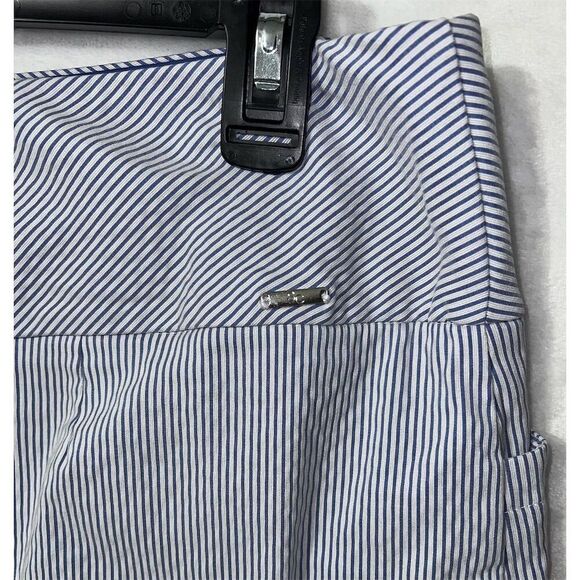 S.C. & Co Women's XL Blue & White Striped Golf Skort with Pockets - Picture 5 of 9